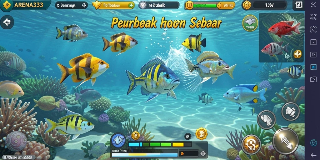 Tangkapan ikan spektakuler dalam gameplay ARENA333.