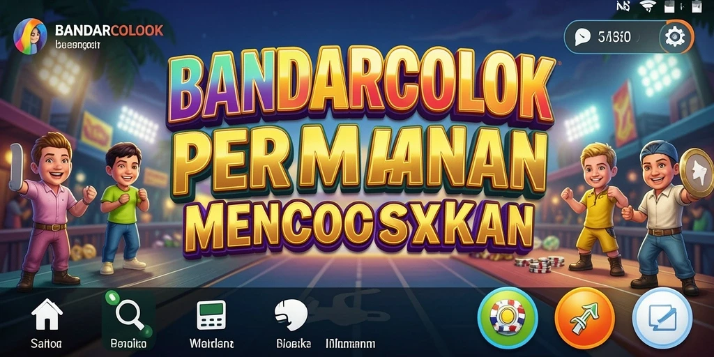Screenshot menunjukkan aksi mencocokkan item berwarna-warni di BANDARCOLOK.