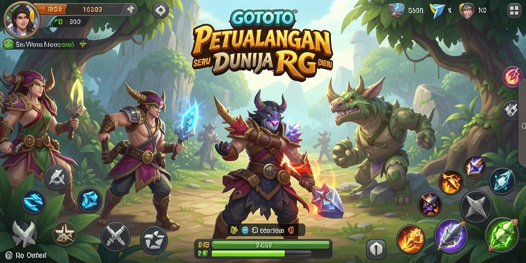 Tampilan utama gameplay GOTOTO dengan aksi RPG yang seru.