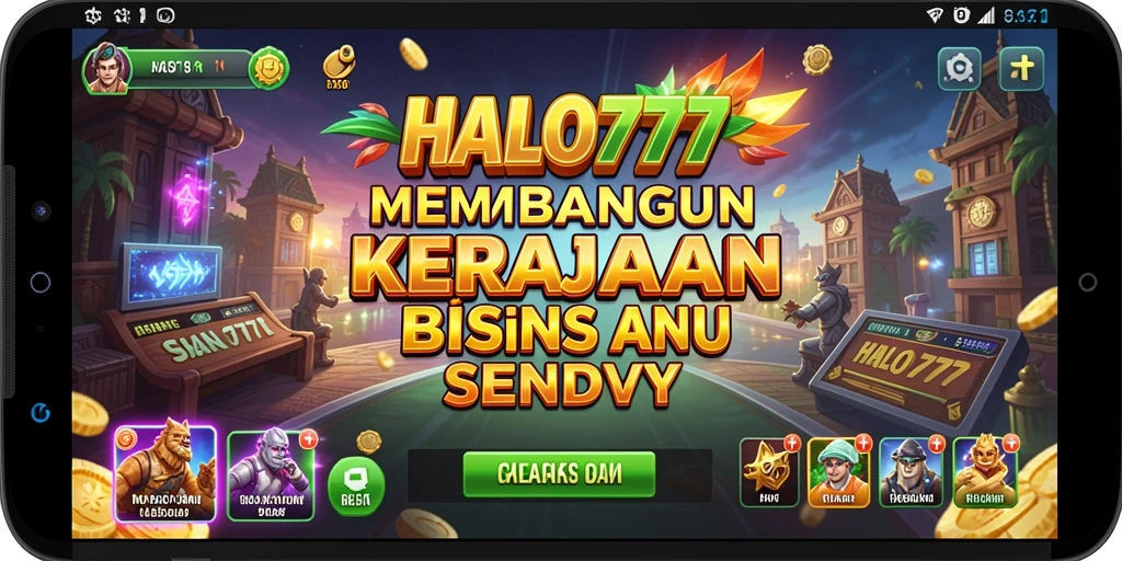 Tampilan gameplay menarik dari HALO777 dengan elemen Tycoon.