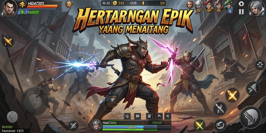 Tampilan gameplay HEBAT303 dengan pertarungan yang mendebarkan.