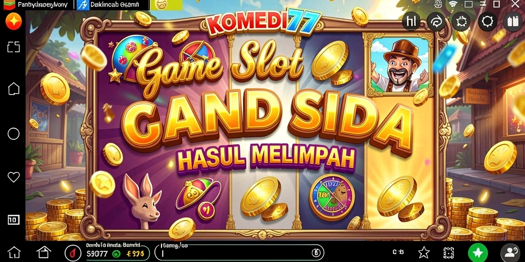 Tampilan menarik dari gameplay Slot KOMEDI77 yang penuh warna.