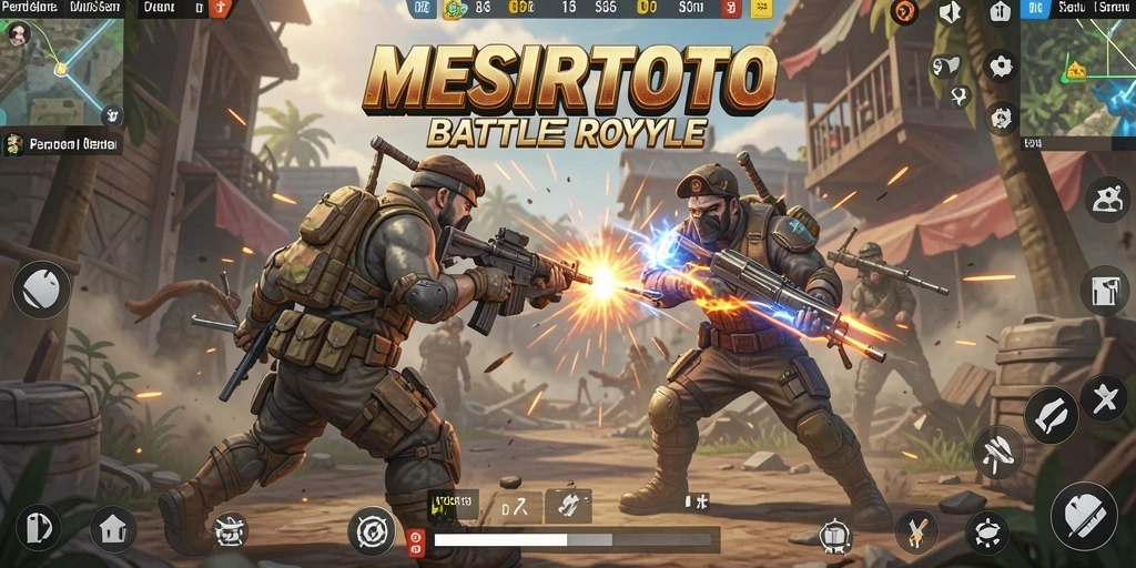 Gameplay <strong>MESIRTOTO</strong> yang intens dan seru di arena Battle Royale.