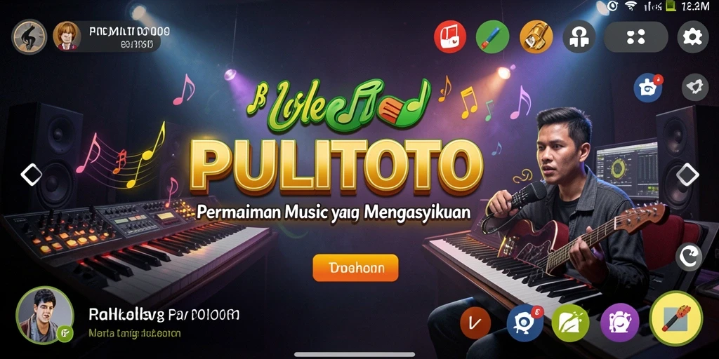 Tangkapan layar PULITOTO menampilkan gameplay musik yang menarik dan interaktif.