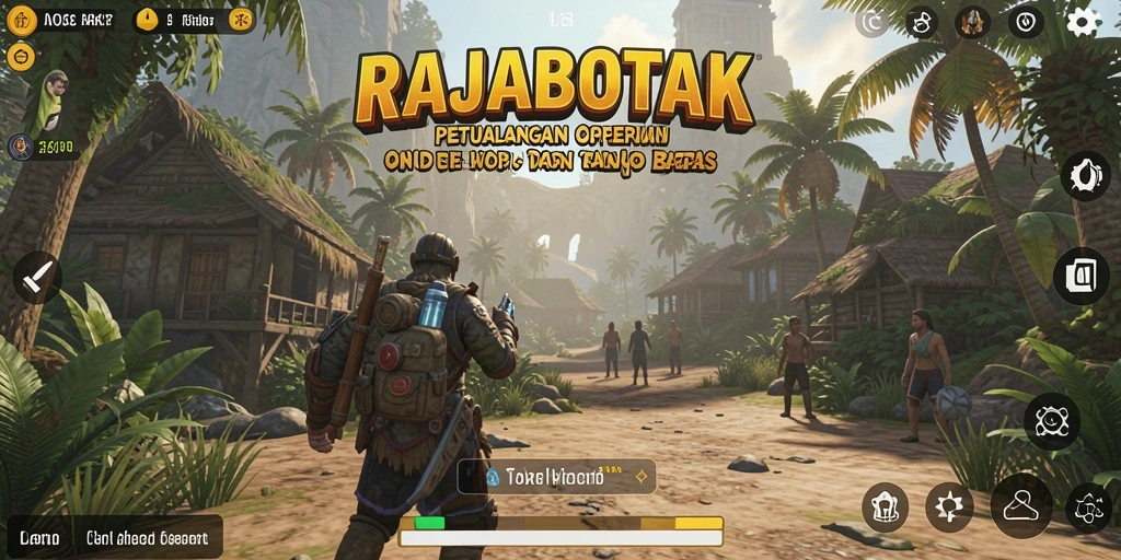 Tangkapan layar menampilkan petualangan seru di dunia RAJABOTAK.