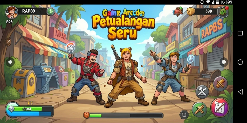 Tampilan gameplay seru di RAP89 dengan berbagai tantangan menarik.