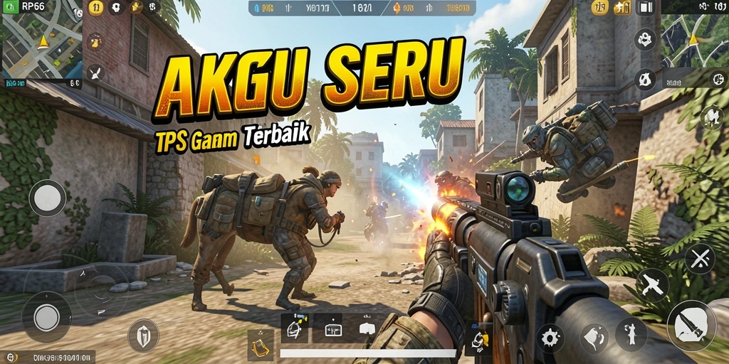Screenshot utama menampilkan aksi seru game TPS.