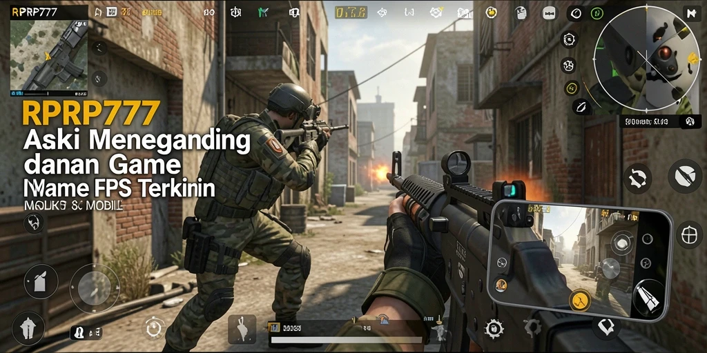 Tampilan gameplay menegangkan di RPRP777 yang penuh aksi FPS.