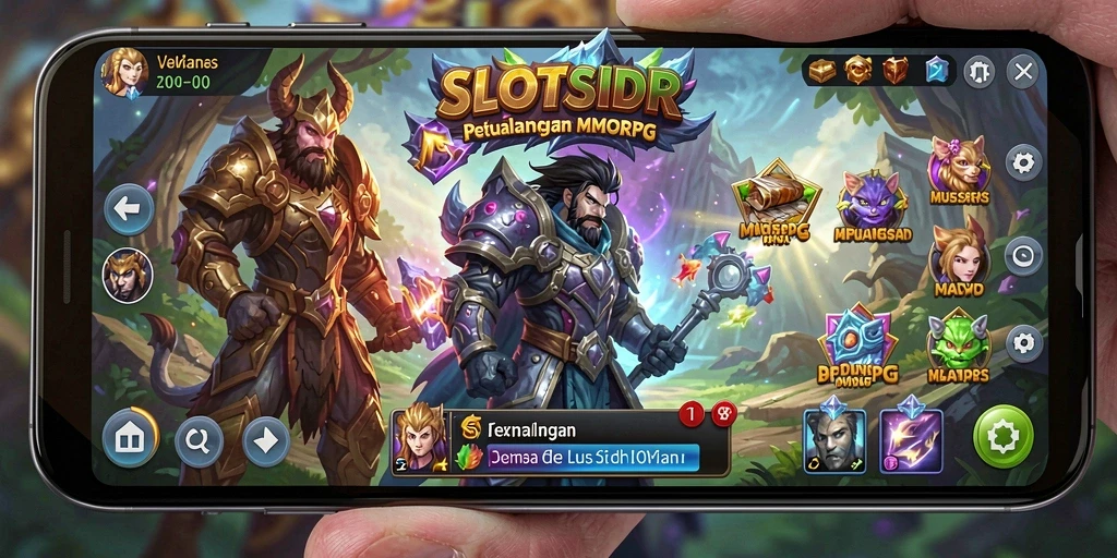 Tangkapan layar utama SLOTSIDR menampilkan aksi seru dalam pertarungan MMORPG.