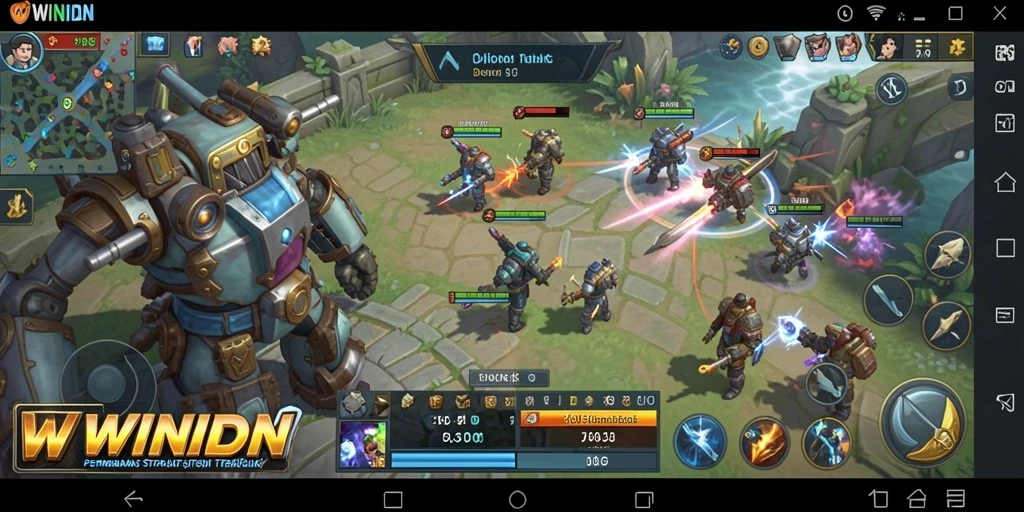 Tangkapan layar menunjukkan aksi seru dalam gameplay WINIDN.