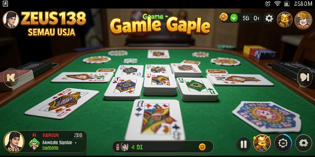 Tampilan gameplay seru dalam permainan Gaple ZEUS138.